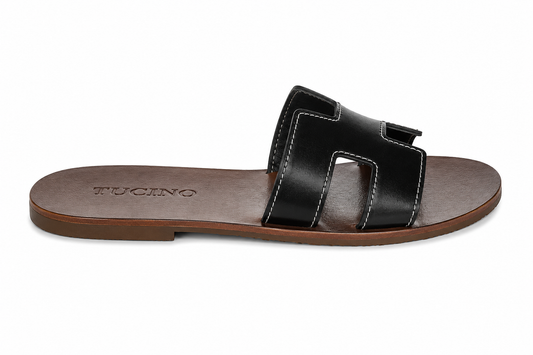 Papuci Damă Negri Tip Slide – Design Elegant și Confortabil