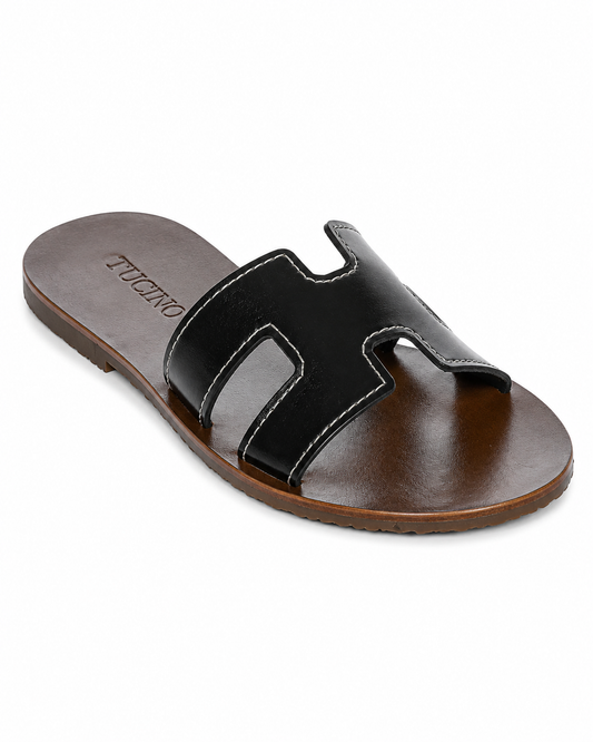 Papuci Damă Negri Tip Slide – Design Elegant și Confortabil