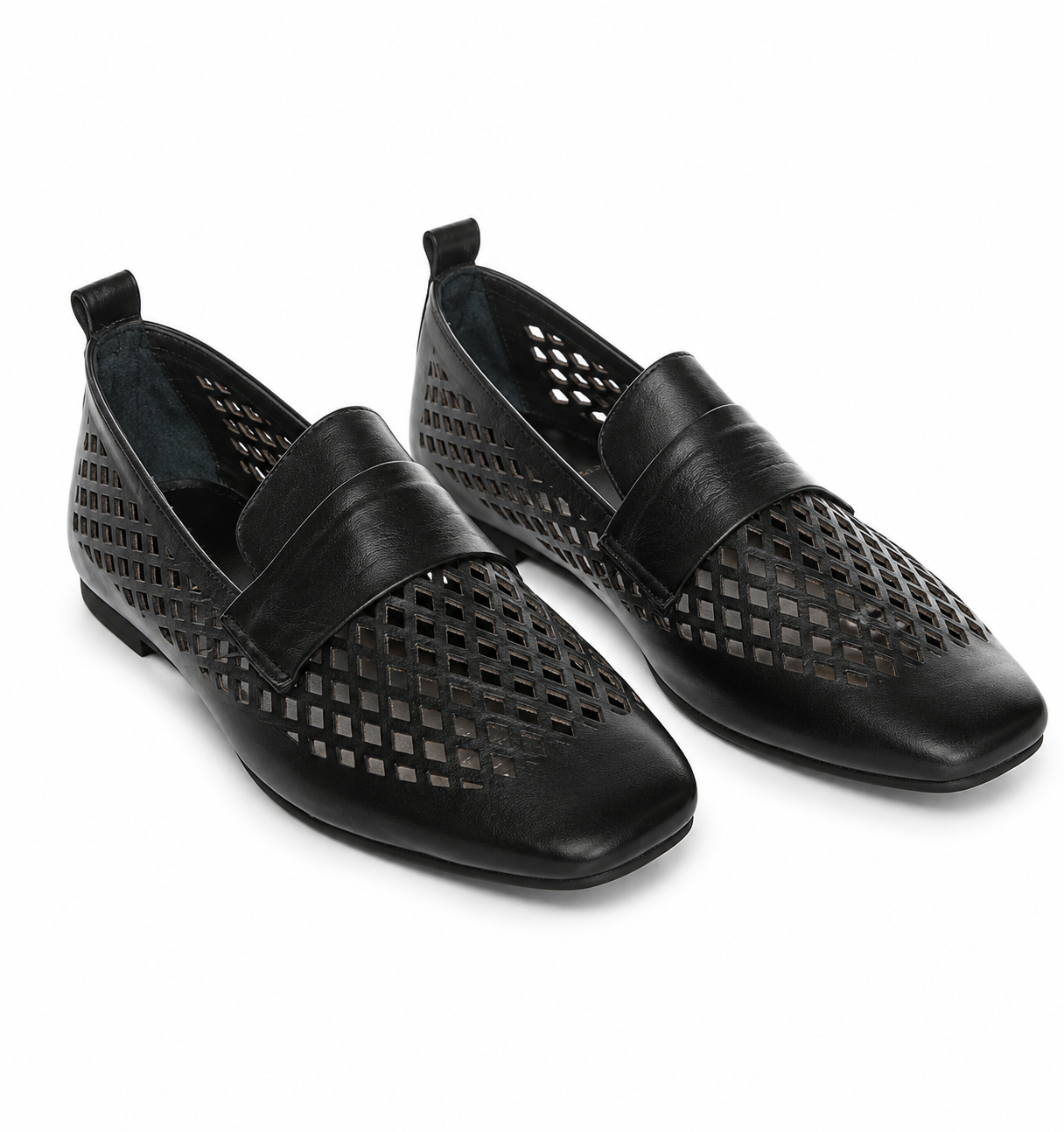 Balerini Damă Negri Perforați – Casual Eleganți și Confortabili