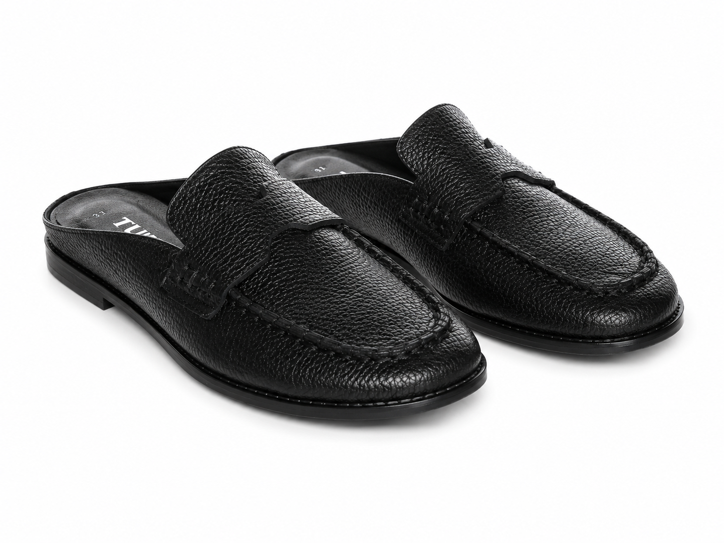 Saboți Damă Negri Texturați Tip Loafer – Casual Eleganți